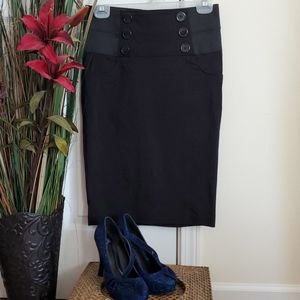 Matty M Black Pencil Skirt